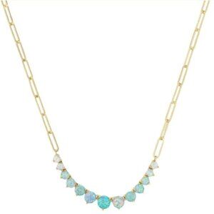 Melinda Maria Not Your Basic Graduated Ombre Opal Samantha Tennis Necklace